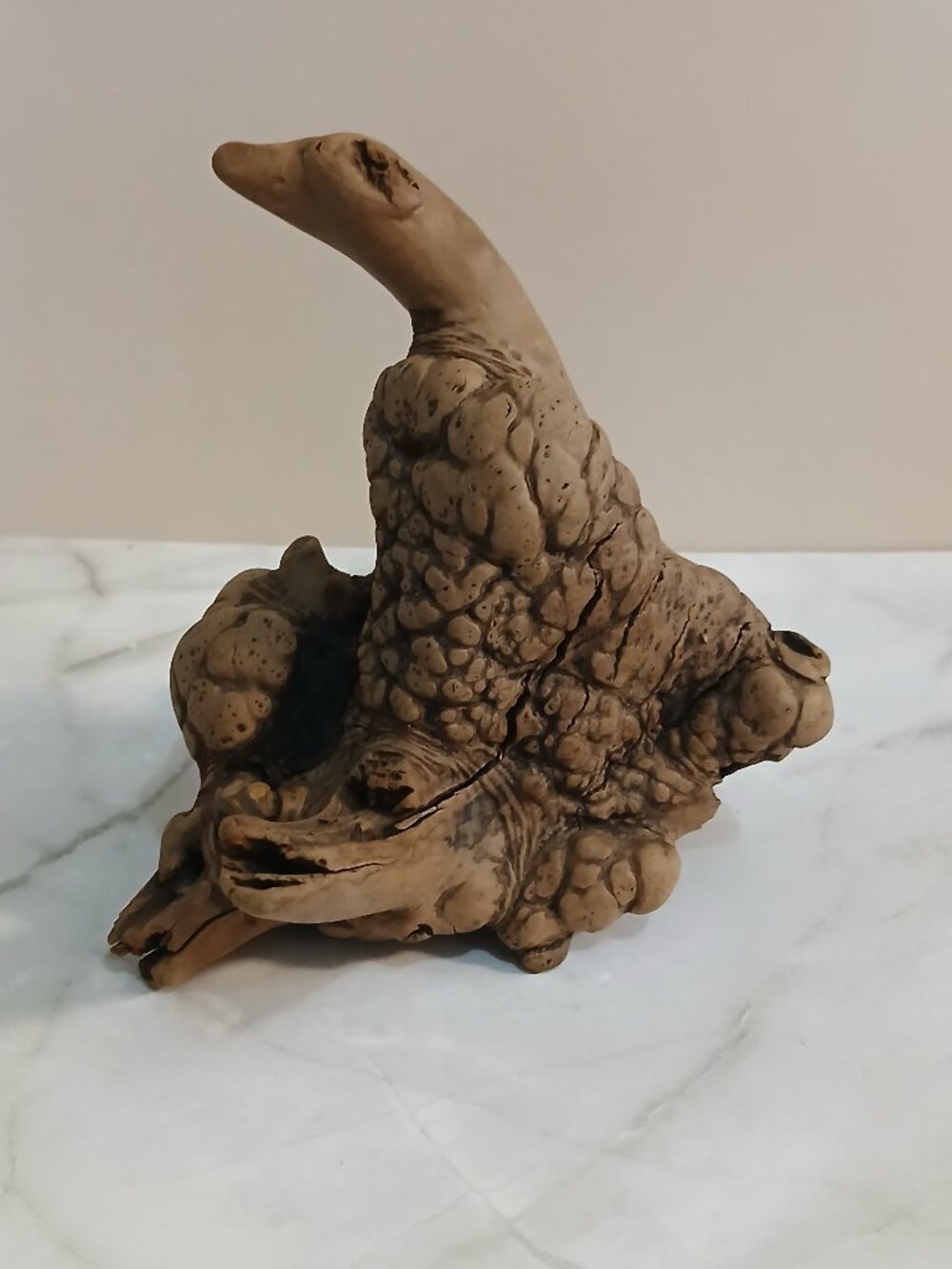 Natural Burl Wood Sculpture-Looks Like a Goose